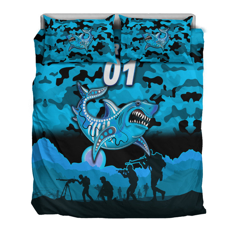 custom-personalised-cronulla-sutherland-sharks-anzac-2022-bedding-set-simple-style-black