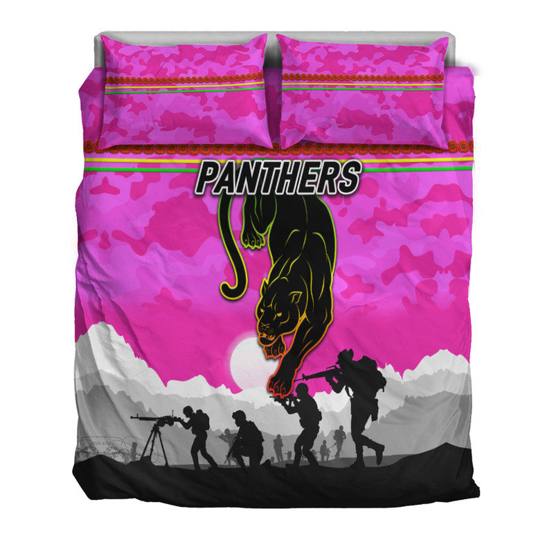 penrith-panthers-anzac-2022-bedding-set-simple-style-pink