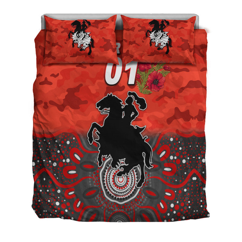 custom-personalised-st-george-illawarra-dragons-anzac-2022-bedding-set-indigenous-vibes-red