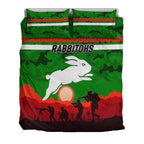 south-sydney-rabbitohs-anzac-2022-bedding-set-simple-style-green