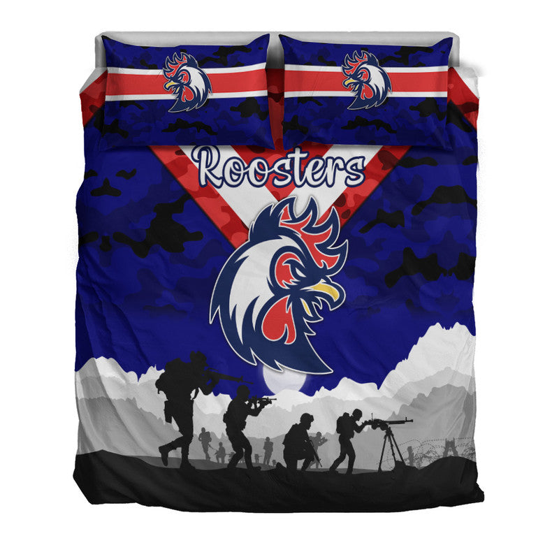 sydney-roosters-anzac-2022-bedding-set-simple-style-blue