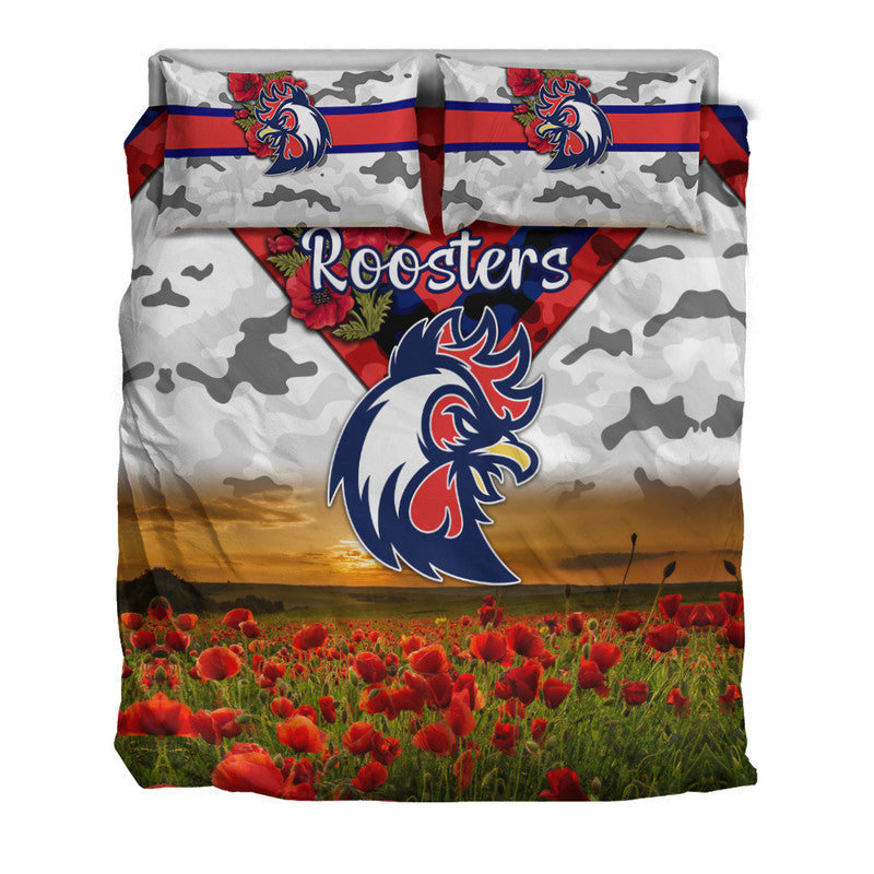 sydney-roosters-anzac-2022-bedding-set-poppy-flowers-vibes-white