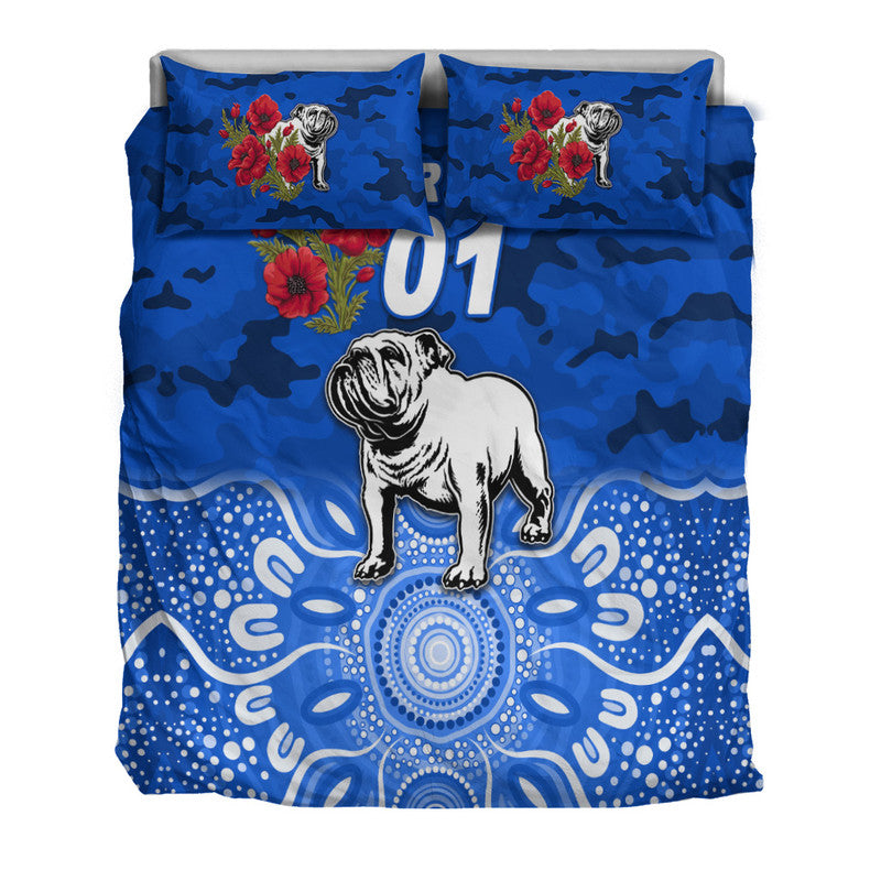 custom-personalised-canterbury-bankstown-bulldogs-anzac-2022-bedding-set-indigenous-vibes-blue