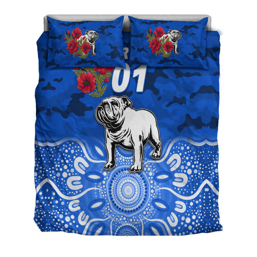 custom-personalised-canterbury-bankstown-bulldogs-anzac-2022-bedding-set-indigenous-vibes-blue