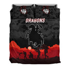 st-george-illawarra-dragons-anzac-2022-bedding-set-simple-style-black