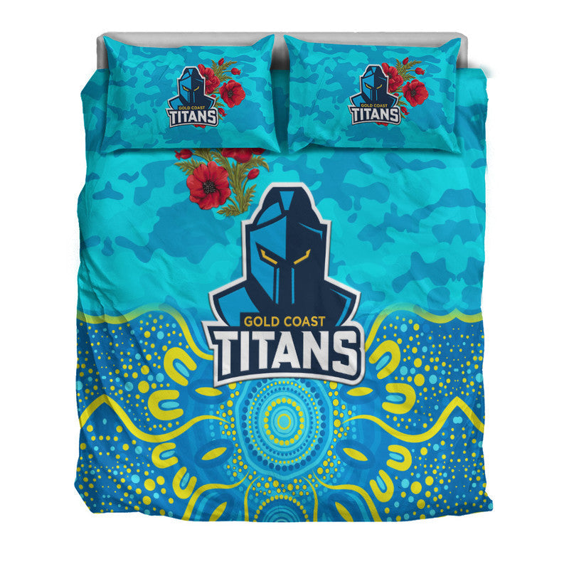 gold-coast-titans-anzac-2022-bedding-set-indigenous-vibes