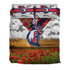 custom-personalised-sydney-roosters-anzac-2022-bedding-set-poppy-flowers-vibes-white