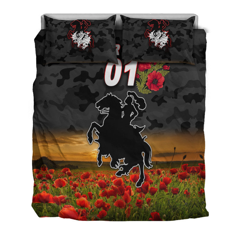 custom-personalised-st-george-illawarra-dragons-anzac-2022-bedding-set-poppy-flowers-vibes-black