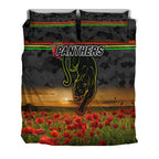 penrith-panthers-anzac-2022-bedding-set-poppy-flowers-vibes-black