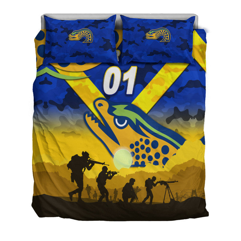 custom-personalised-parramatta-eels-anzac-2022-bedding-set-simple-style-blue