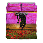 penrith-panthers-anzac-2022-bedding-set-poppy-flowers-vibes-pink