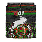 custom-personalised-south-sydney-rabbitohs-anzac-2022-bedding-set-indigenous-vibes-black