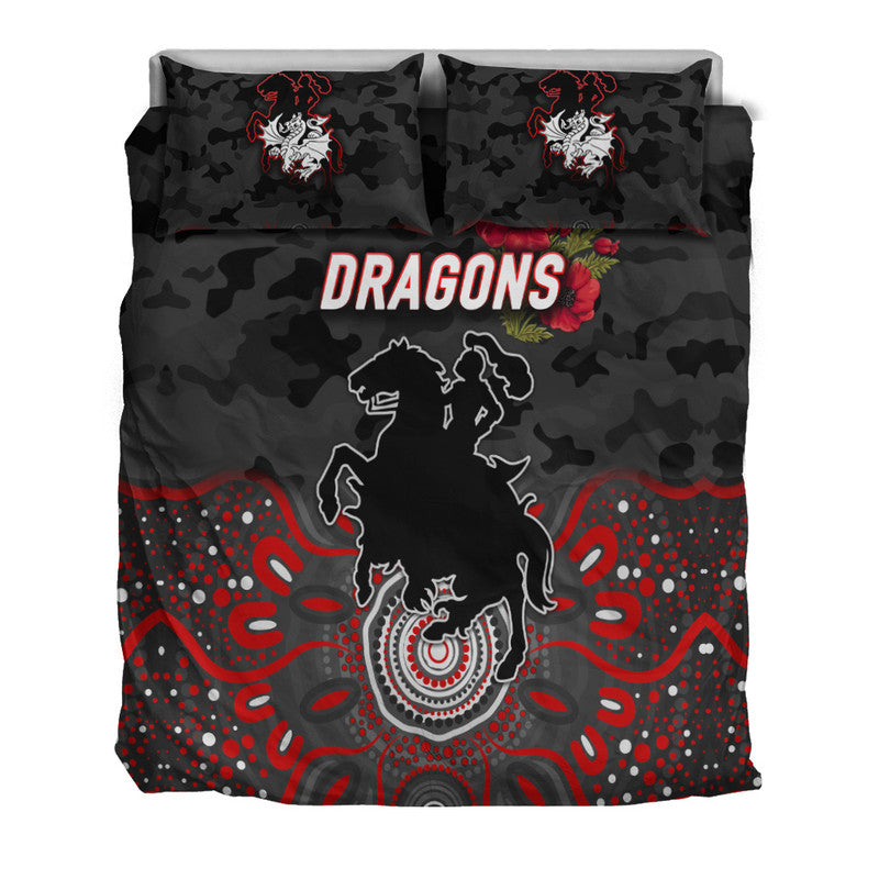 st-george-illawarra-dragons-anzac-2022-bedding-set-indigenous-vibes-black