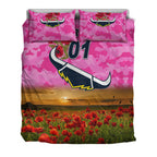 custom-personalised-north-queensland-cowboys-anzac-2022-bedding-set-poppy-flowers-vibes-pink