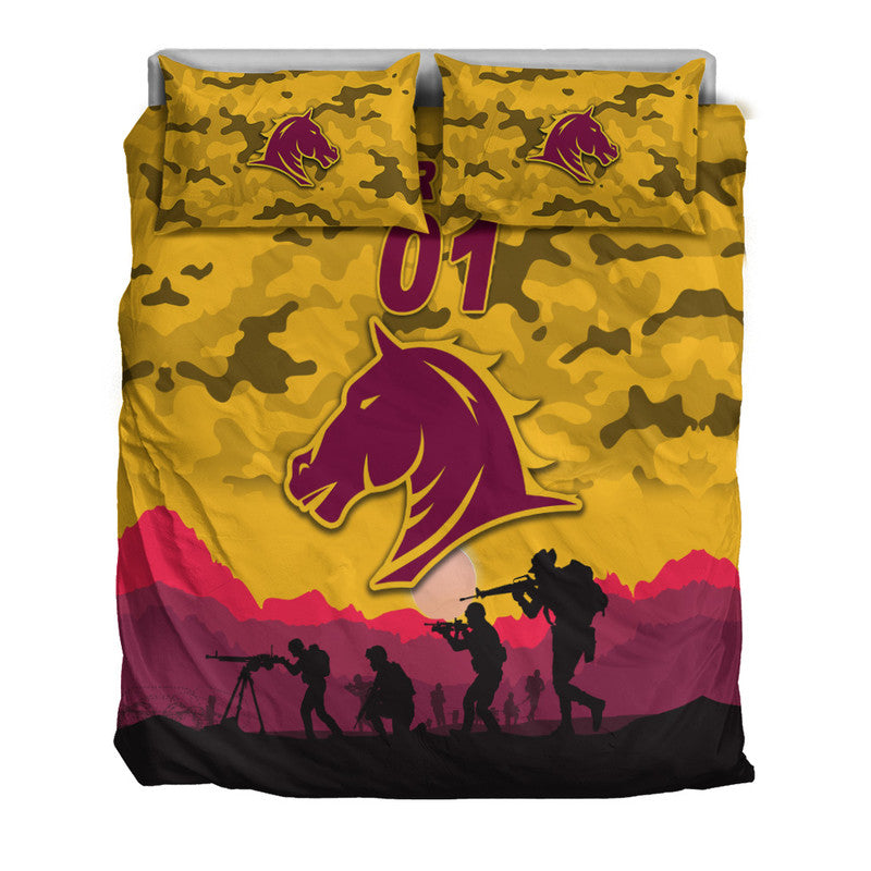 custom-personalised-brisbane-broncos-anzac-2022-bedding-set-simple-style-gold