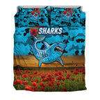 cronulla-sutherland-sharks-anzac-2022-bedding-set-poppy-flowers-vibes