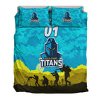 custom-personalised-gold-coast-titans-anzac-2022-bedding-set-simple-style
