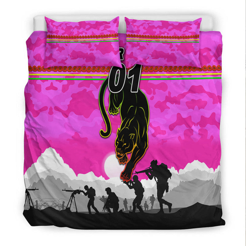 custom-personalised-penrith-panthers-anzac-2022-bedding-set-simple-style-pink