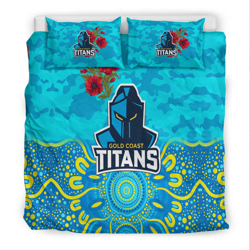 gold-coast-titans-anzac-2022-bedding-set-indigenous-vibes