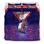 custom-personalised-sydney-roosters-anzac-2022-bedding-set-indigenous-vibes-blue