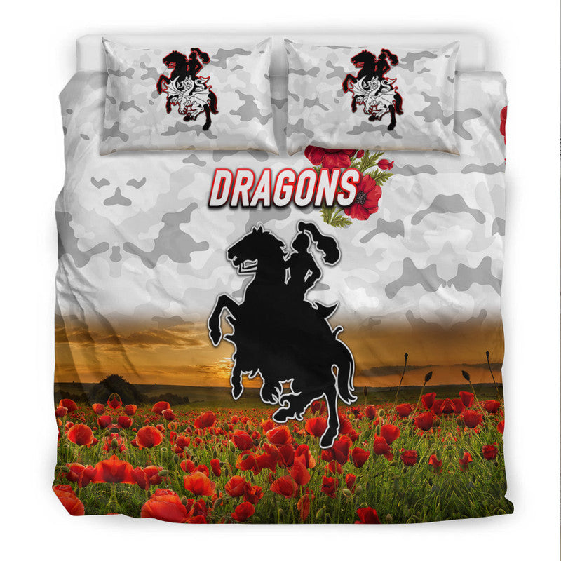 st-george-illawarra-dragons-anzac-2022-bedding-set-poppy-flowers-vibes-white