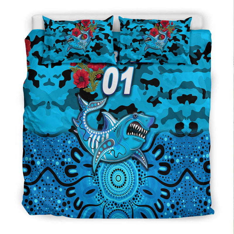 custom-personalised-cronulla-sutherland-sharks-anzac-2022-bedding-set-indigenous-vibes