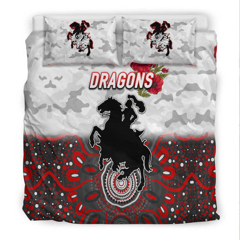 st-george-illawarra-dragons-anzac-2022-bedding-set-indigenous-vibes-white
