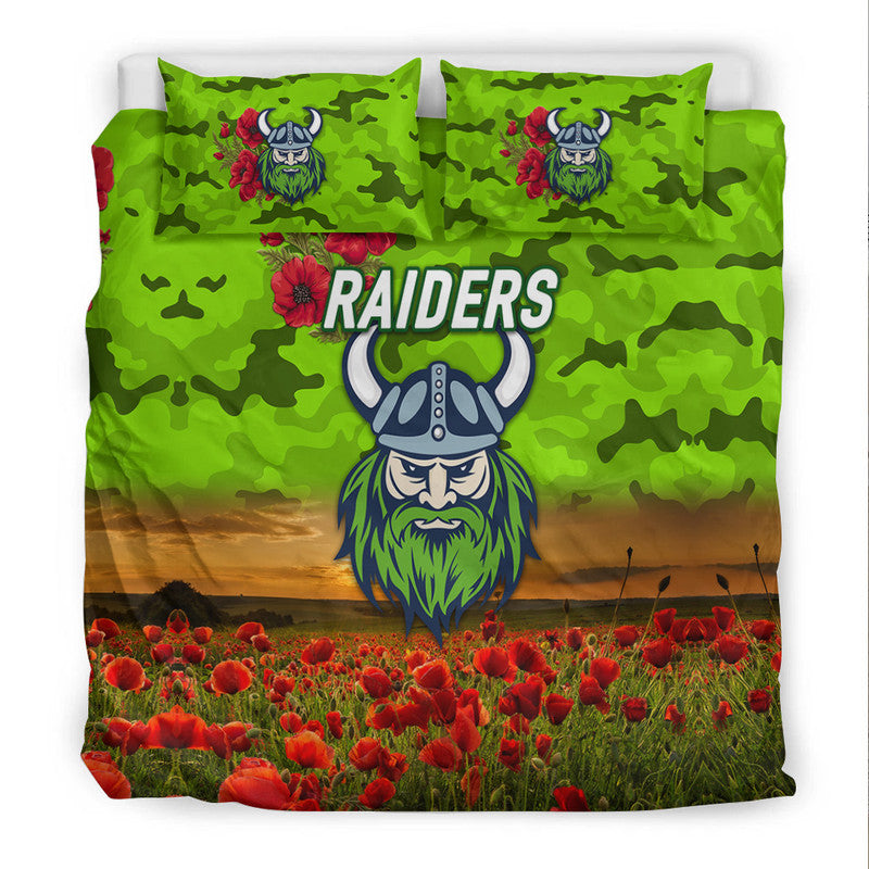 canberra-raiders-anzac-2022-bedding-set-poppy-flowers-vibes