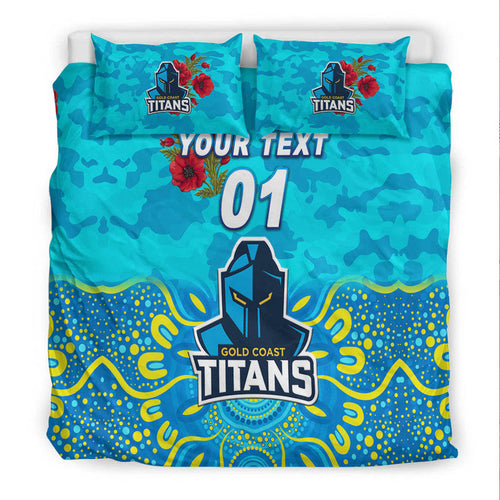 custom-personalised-gold-coast-titans-anzac-2022-bedding-set-indigenous-vibes