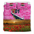 custom-personalised-north-queensland-cowboys-anzac-2022-bedding-set-poppy-flowers-vibes-pink