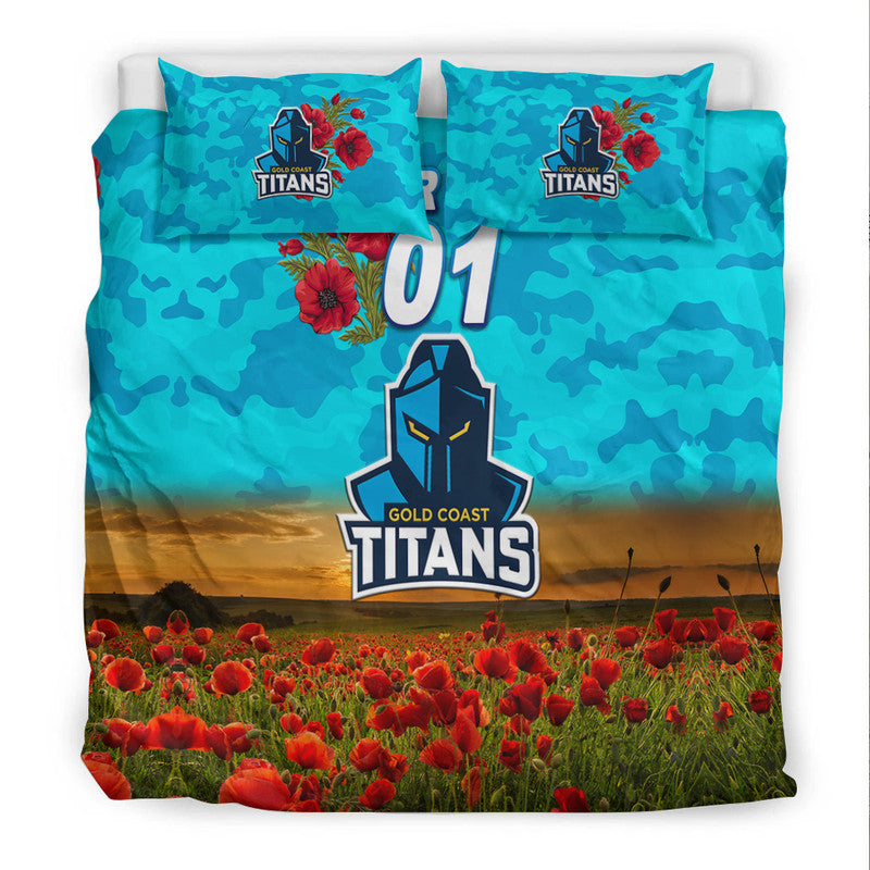 custom-personalised-gold-coast-titans-anzac-2022-bedding-set-poppy-flowers-vibes