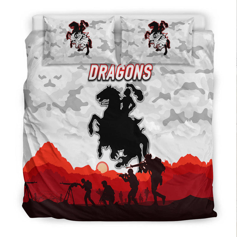 st-george-illawarra-dragons-anzac-2022-bedding-set-simple-style-white