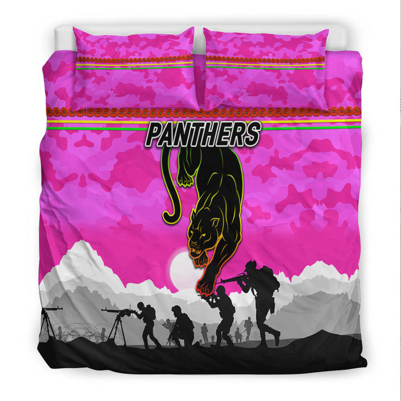penrith-panthers-anzac-2022-bedding-set-simple-style-pink