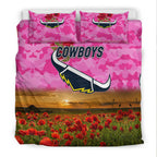north-queensland-cowboys-anzac-2022-bedding-set-poppy-flowers-vibes-pink