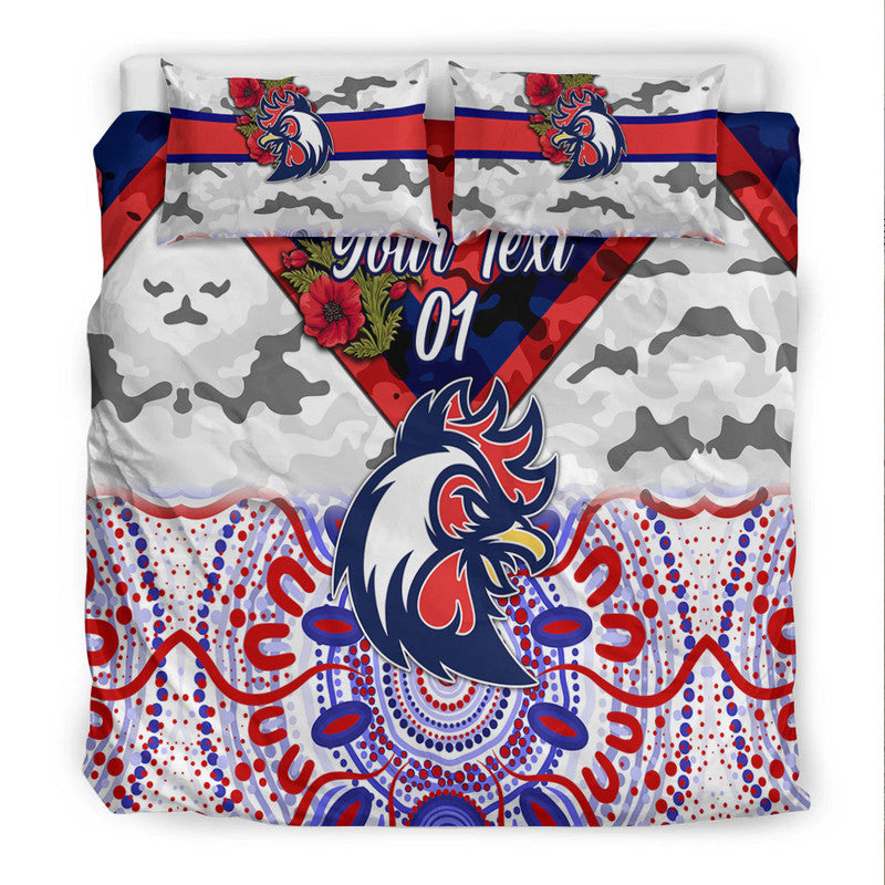 custom-personalised-sydney-roosters-anzac-2022-bedding-set-indigenous-vibes-white