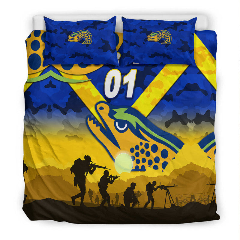 custom-personalised-parramatta-eels-anzac-2022-bedding-set-simple-style-blue