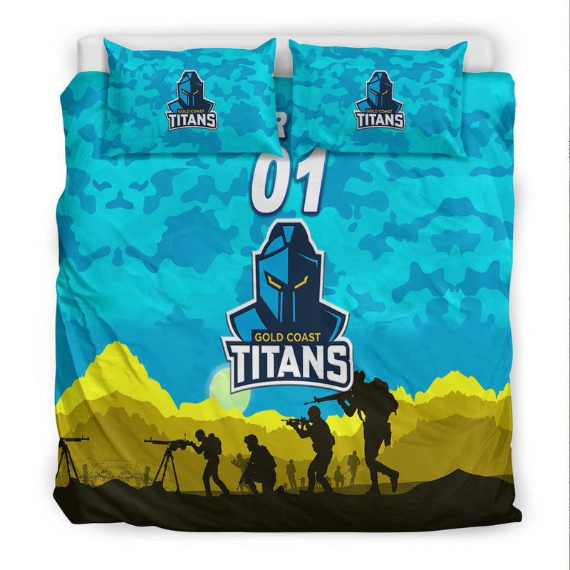 custom-personalised-gold-coast-titans-anzac-2022-bedding-set-simple-style