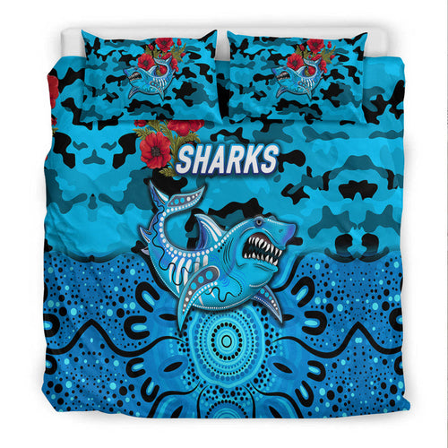 cronulla-sutherland-sharks-anzac-2022-bedding-set-indigenous-vibes