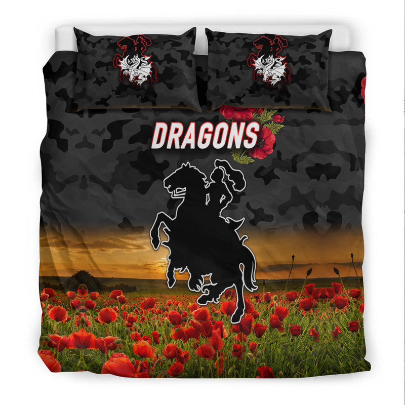 st-george-illawarra-dragons-anzac-2022-bedding-set-poppy-flowers-vibes-black