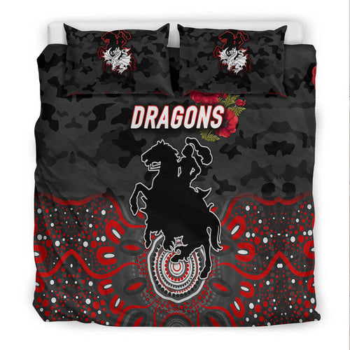 st-george-illawarra-dragons-anzac-2022-bedding-set-indigenous-vibes-black