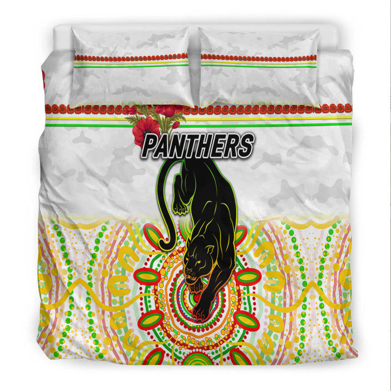 penrith-panthers-anzac-2022-bedding-set-indigenous-vibes-white