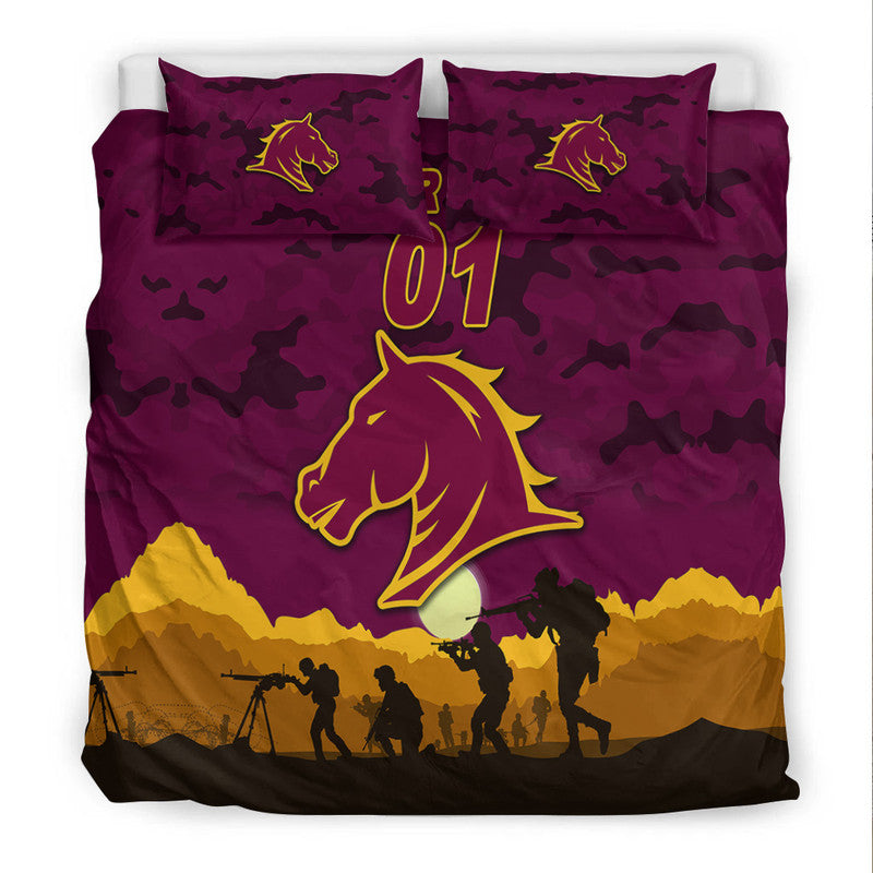 custom-personalised-brisbane-broncos-anzac-2022-bedding-set-simple-style-maroon