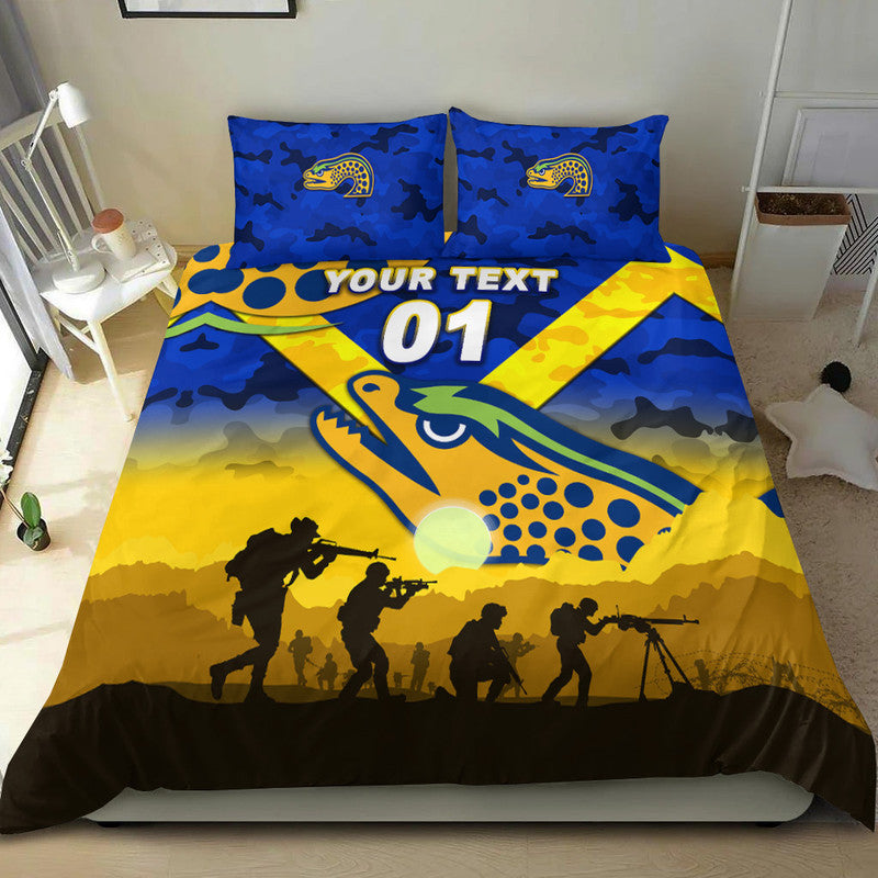 custom-personalised-parramatta-eels-anzac-2022-bedding-set-simple-style-blue