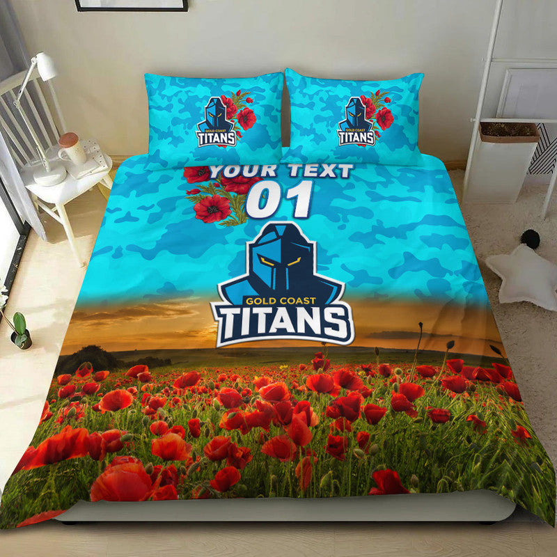 custom-personalised-gold-coast-titans-anzac-2022-bedding-set-poppy-flowers-vibes