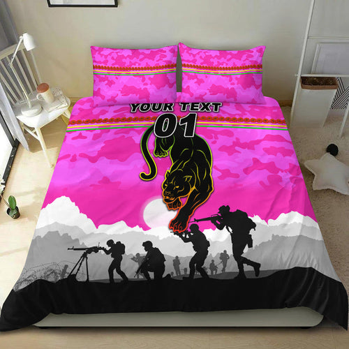 custom-personalised-penrith-panthers-anzac-2022-bedding-set-simple-style-pink