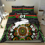 custom-personalised-south-sydney-rabbitohs-anzac-2022-bedding-set-indigenous-vibes-black