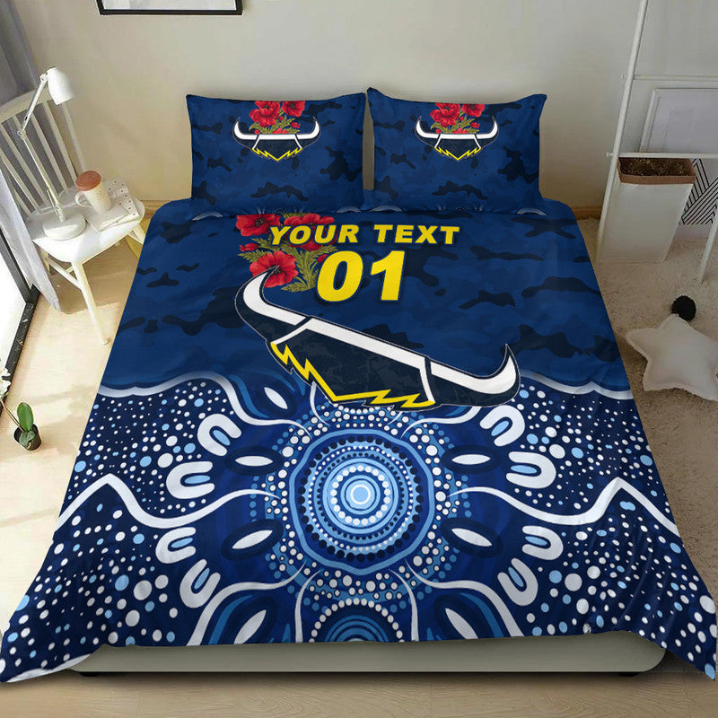 custom-personalised-north-queensland-cowboys-anzac-2022-bedding-set-indigenous-vibes-blue