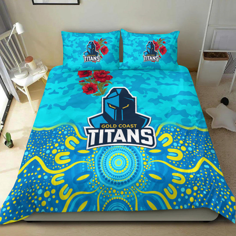 gold-coast-titans-anzac-2022-bedding-set-indigenous-vibes