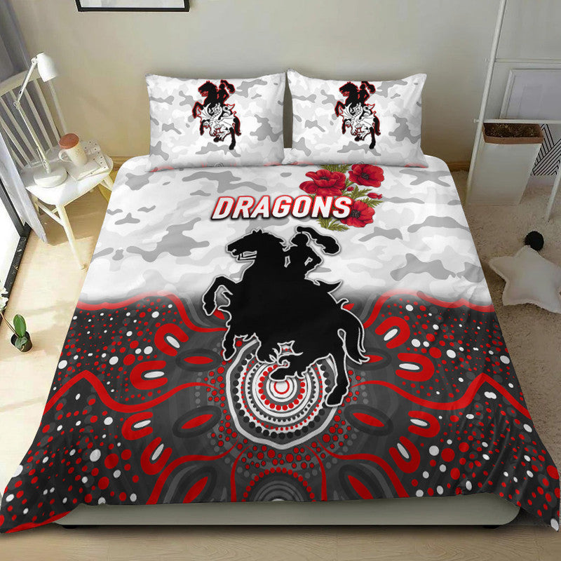 st-george-illawarra-dragons-anzac-2022-bedding-set-indigenous-vibes-white