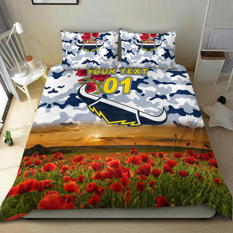 custom-personalised-north-queensland-cowboys-anzac-2022-bedding-set-poppy-flowers-vibes-white